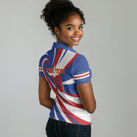 Custom World Football 2026 Cabo Verde Women Polo Shirt Blue Shark Champions Trophy