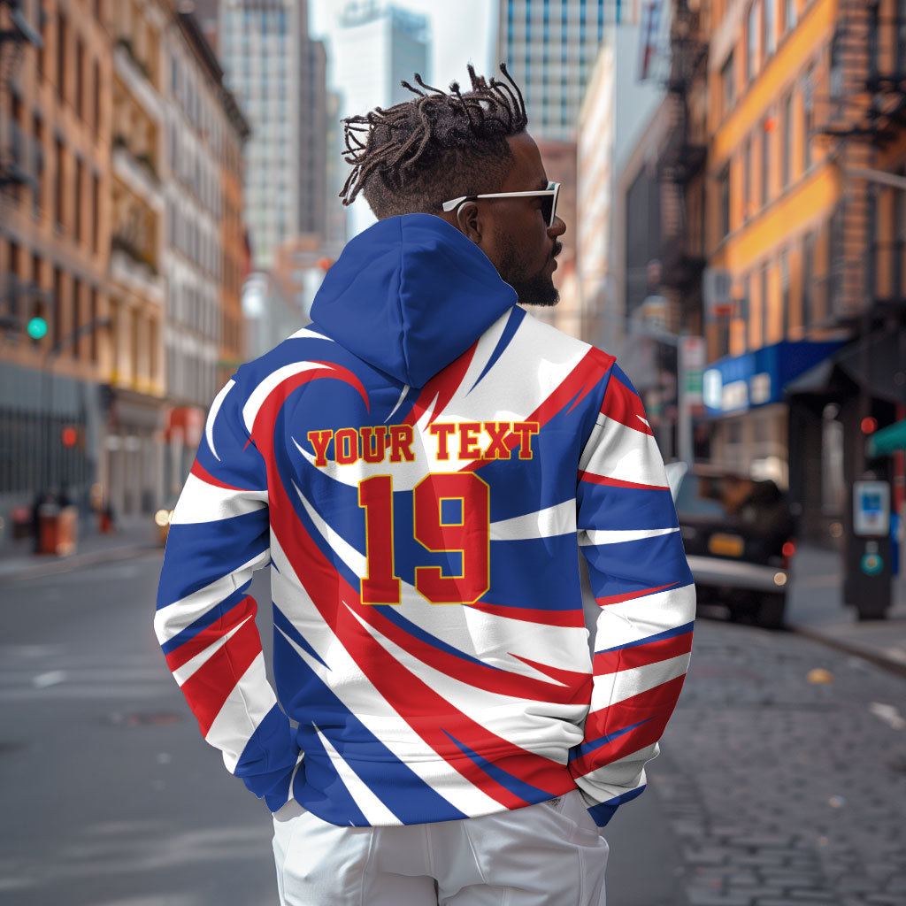 Custom World Football 2026 Cabo Verde Zip Hoodie Blue Shark Champions Trophy