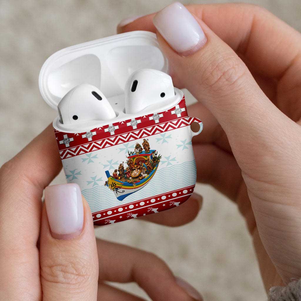 Malta Christmas AirPods Case Presepju Nativity Scene on Luzzu Boat - Wonder Print Shop