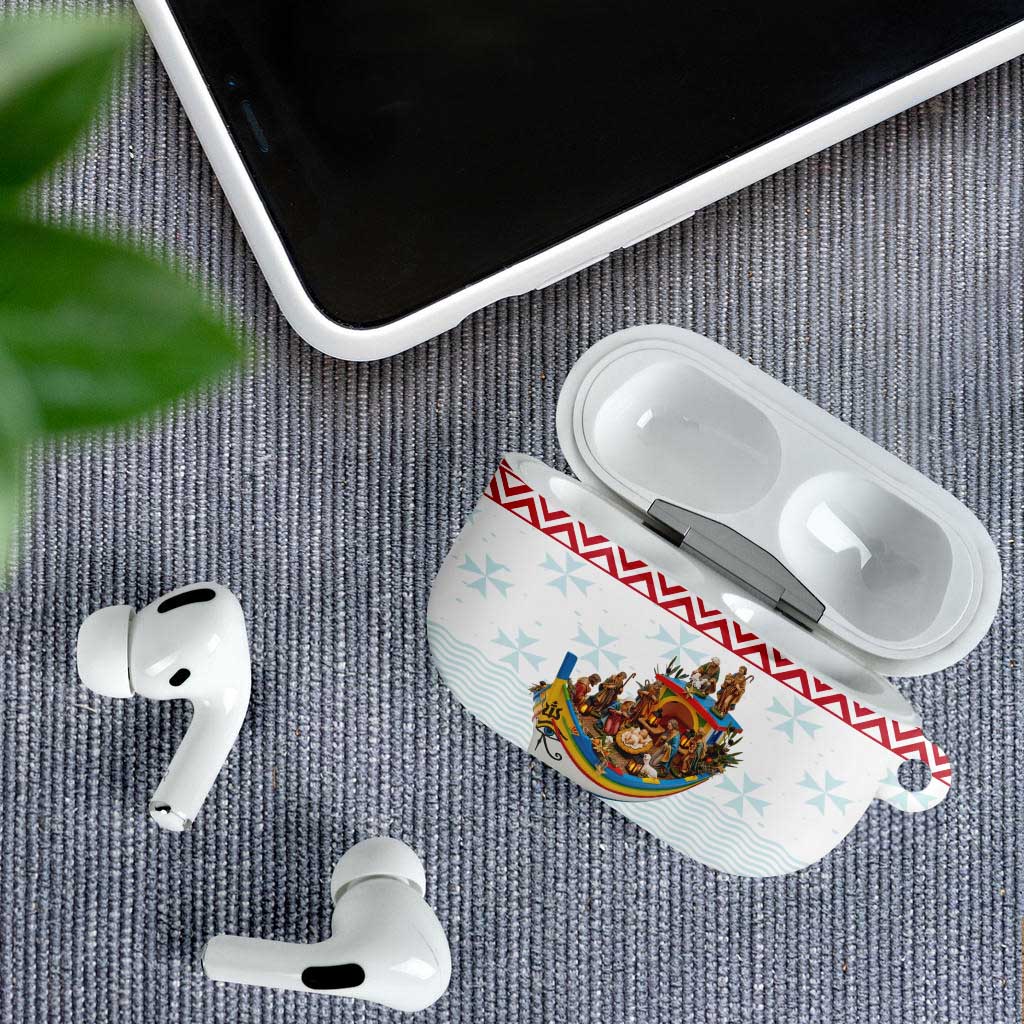 Malta Christmas AirPods Case Presepju Nativity Scene on Luzzu Boat - Wonder Print Shop