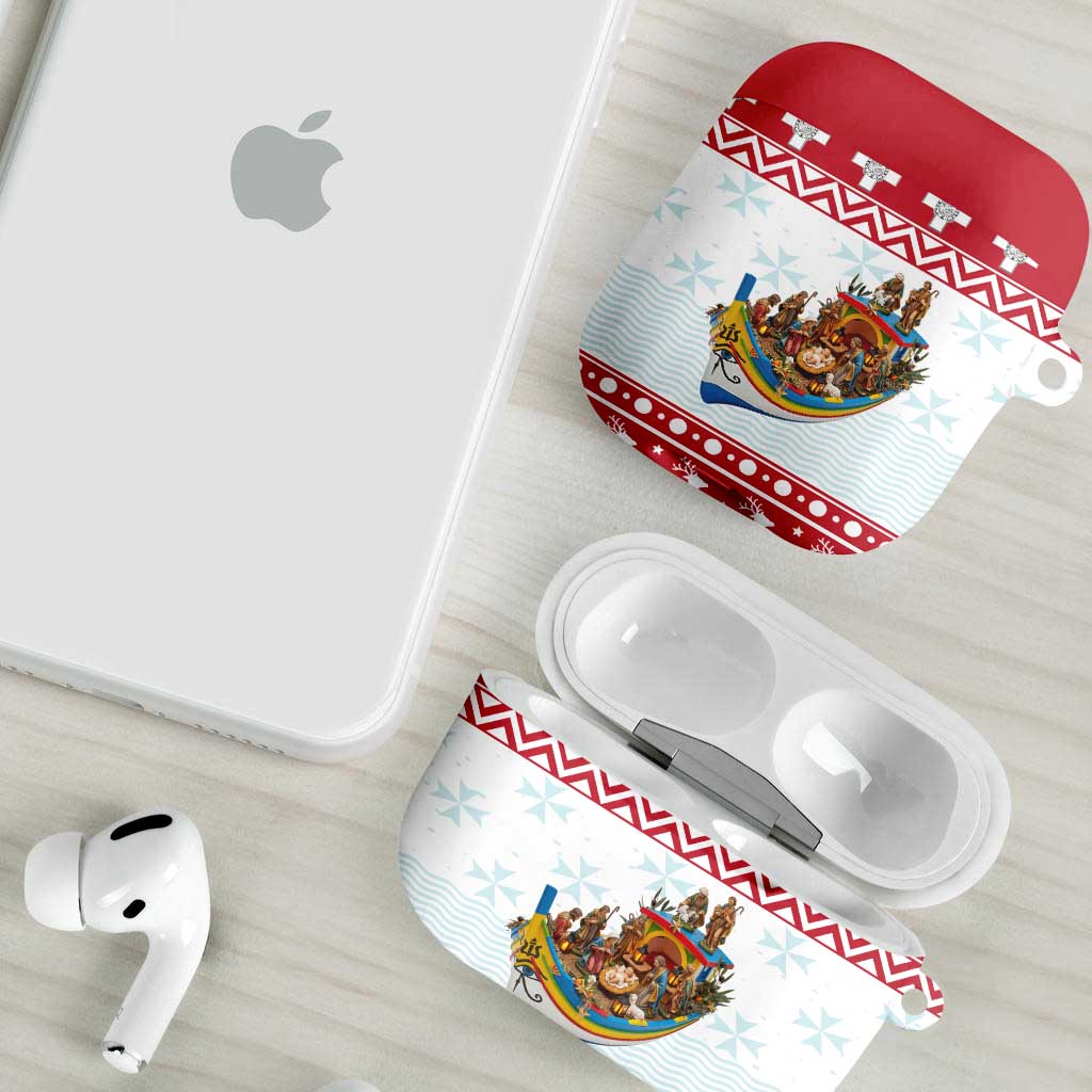 Malta Christmas AirPods Case Presepju Nativity Scene on Luzzu Boat - Wonder Print Shop