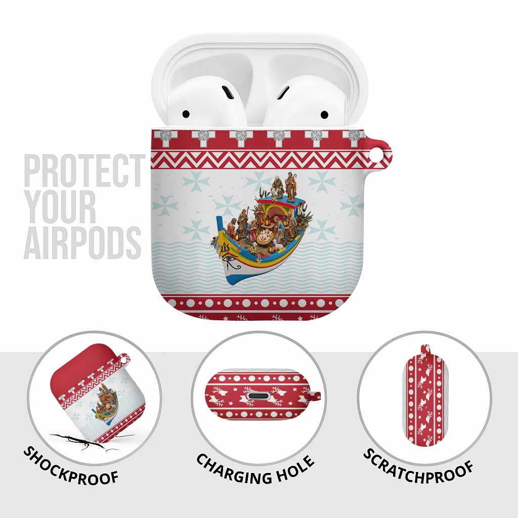 Malta Christmas AirPods Case Presepju Nativity Scene on Luzzu Boat - Wonder Print Shop