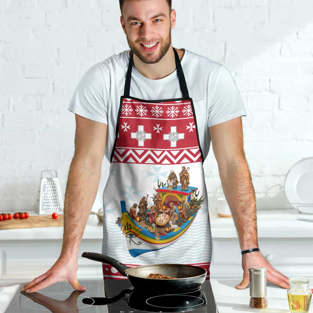 Malta Christmas Apron Presepju Nativity Scene on Luzzu Boat - Wonder Print Shop