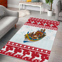 Malta Christmas Area Rug Presepju Nativity Scene on Luzzu Boat - Wonder Print Shop