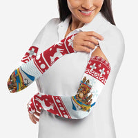 Malta Christmas Arm Sleeves Presepju Nativity Scene on Luzzu Boat - Wonder Print Shop