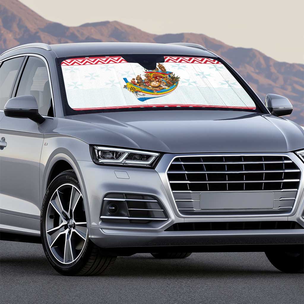 Malta Christmas Auto Sun Shade Presepju Nativity Scene on Luzzu Boat - Wonder Print Shop