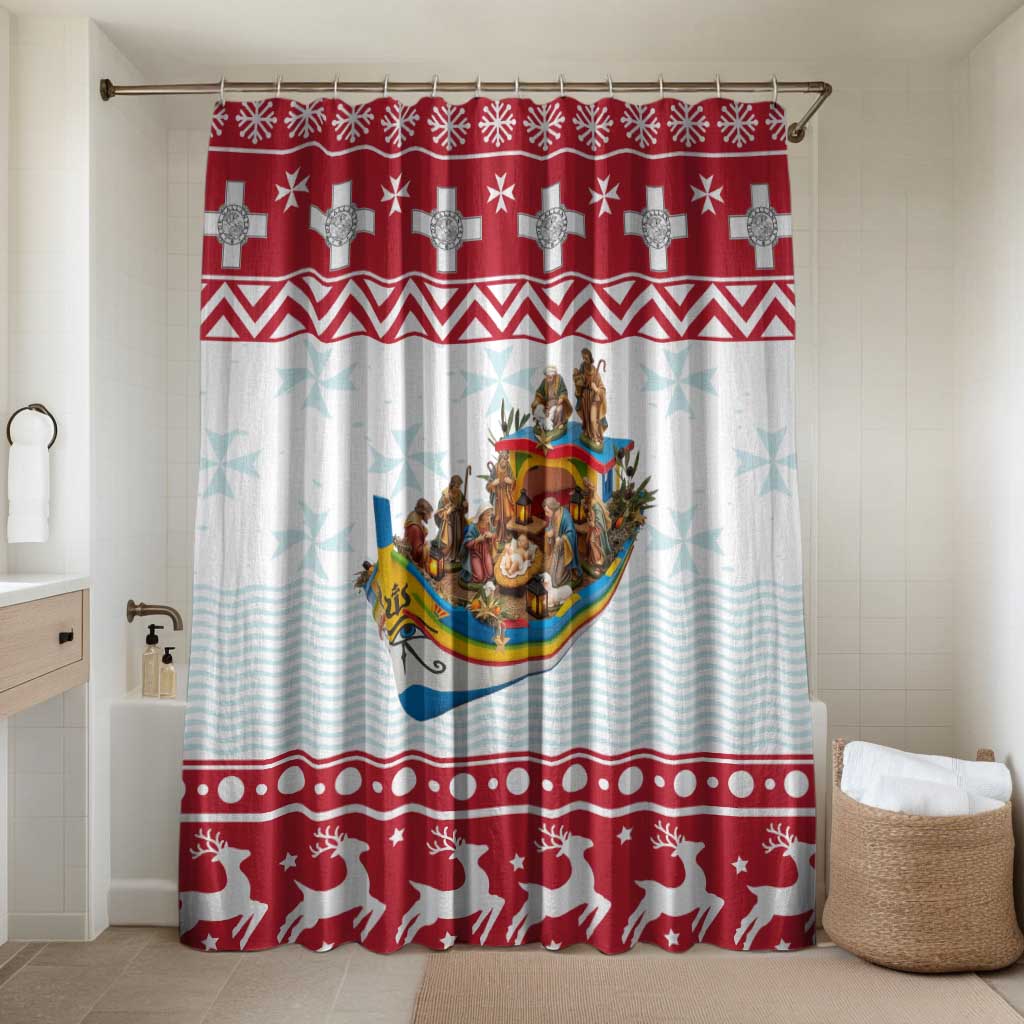 Malta Christmas Bathroom Set Presepju Nativity Scene on Luzzu Boat - Wonder Print Shop