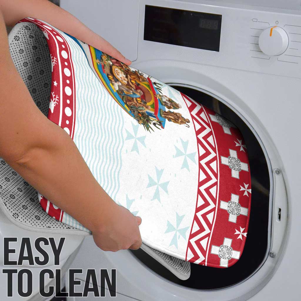 Malta Christmas Bathroom Set Presepju Nativity Scene on Luzzu Boat - Wonder Print Shop