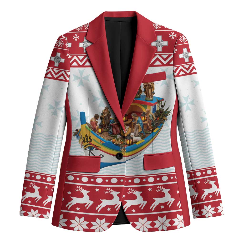 Malta Christmas Blazer Presepju Nativity Scene on Luzzu Boat - Wonder Print Shop