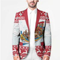 Malta Christmas Blazer Presepju Nativity Scene on Luzzu Boat - Wonder Print Shop