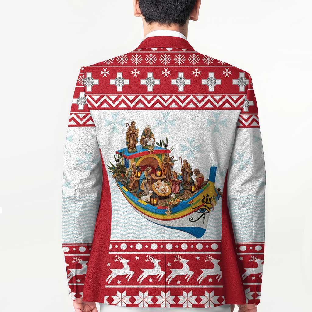 Malta Christmas Blazer Presepju Nativity Scene on Luzzu Boat - Wonder Print Shop