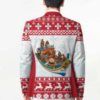 Malta Christmas Blazer Presepju Nativity Scene on Luzzu Boat - Wonder Print Shop