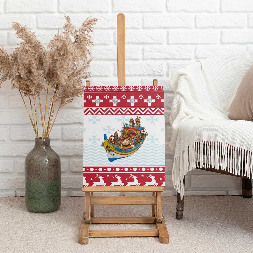 Malta Christmas Canvas Wall Art Presepju Nativity Scene on Luzzu Boat - Wonder Print Shop