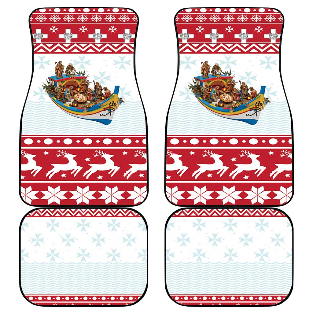 Malta Christmas Car Mats Presepju Nativity Scene on Luzzu Boat - Wonder Print Shop