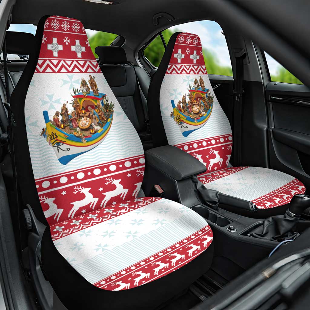 Malta Christmas Car Seat Cover Presepju Nativity Scene on Luzzu Boat - Wonder Print Shop