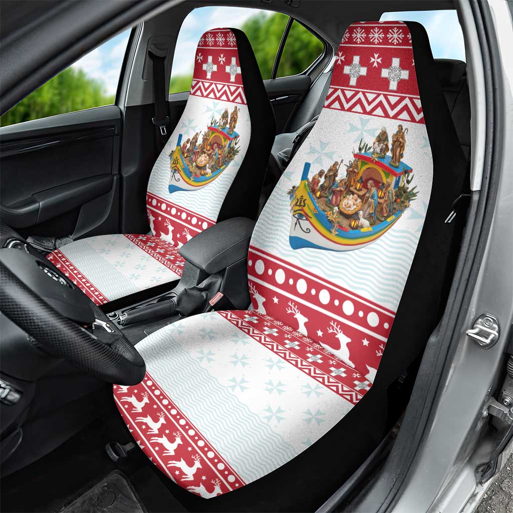 Malta Christmas Car Seat Cover Presepju Nativity Scene on Luzzu Boat - Wonder Print Shop