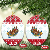 Malta Christmas Ceramic Ornament Presepju Nativity Scene on Luzzu Boat - Wonder Print Shop