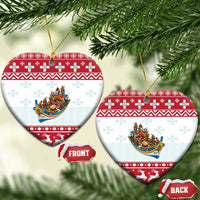 Malta Christmas Ceramic Ornament Presepju Nativity Scene on Luzzu Boat - Wonder Print Shop
