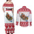 Malta Christmas Couples Matching Off Shoulder Maxi Dress and Long Sleeve Button Shirt Presepju Nativity Scene on Luzzu Boat - Wonder Print Shop