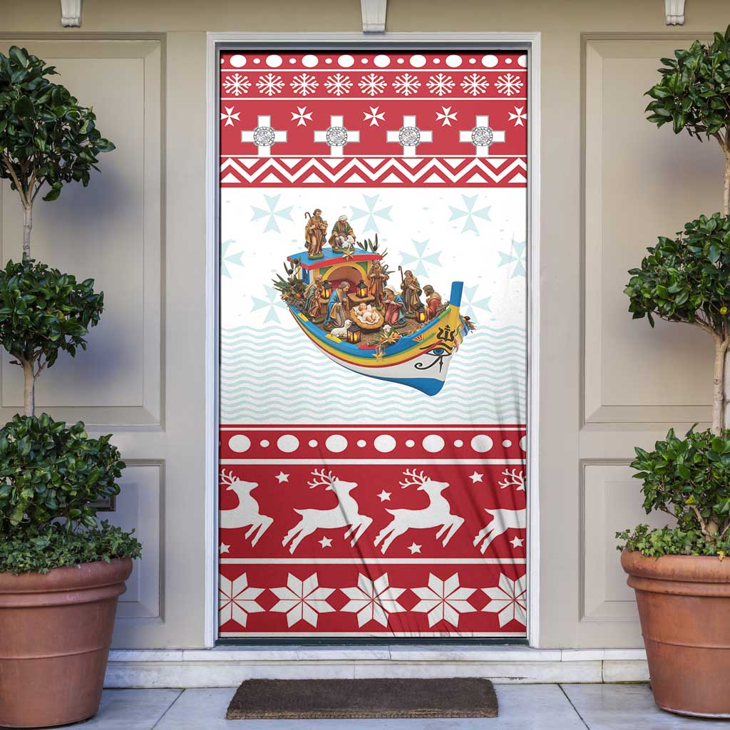 Malta Christmas Door Cover Presepju Nativity Scene on Luzzu Boat - Wonder Print Shop