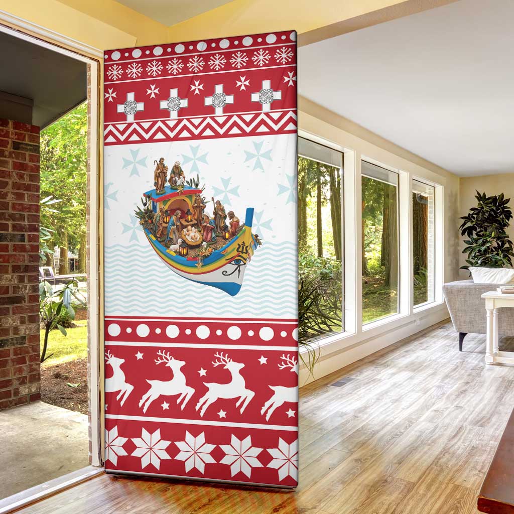 Malta Christmas Door Cover Presepju Nativity Scene on Luzzu Boat - Wonder Print Shop