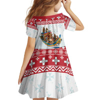 Malta Christmas Family Matching Off The Shoulder Long Sleeve Dress and Hawaiian Shirt Presepju Nativity Scene on Luzzu Boat - Wonder Print Shop