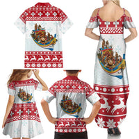 Malta Christmas Family Matching Summer Maxi Dress and Hawaiian Shirt Presepju Nativity Scene on Luzzu Boat - Wonder Print Shop