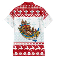 Malta Christmas Family Matching Summer Maxi Dress and Hawaiian Shirt Presepju Nativity Scene on Luzzu Boat - Wonder Print Shop