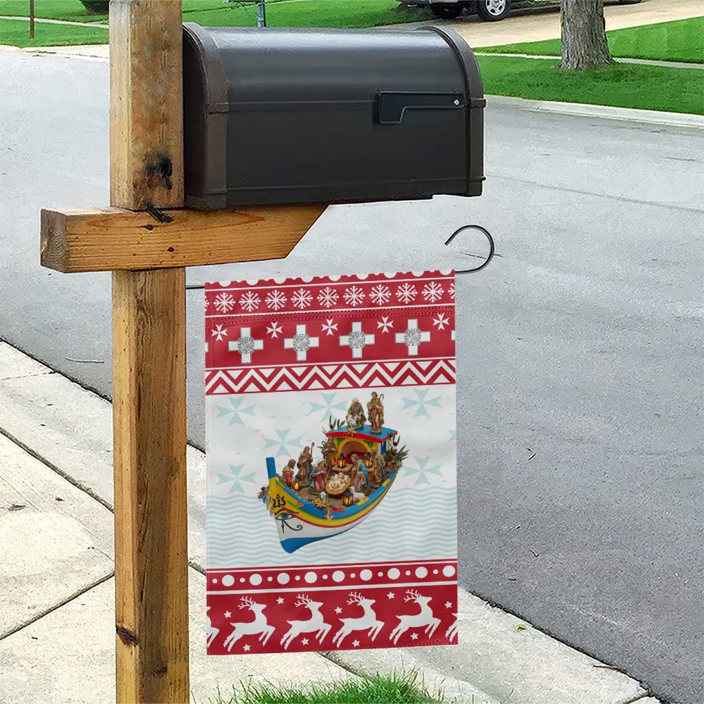 Malta Christmas Garden Flag Presepju Nativity Scene on Luzzu Boat - Wonder Print Shop