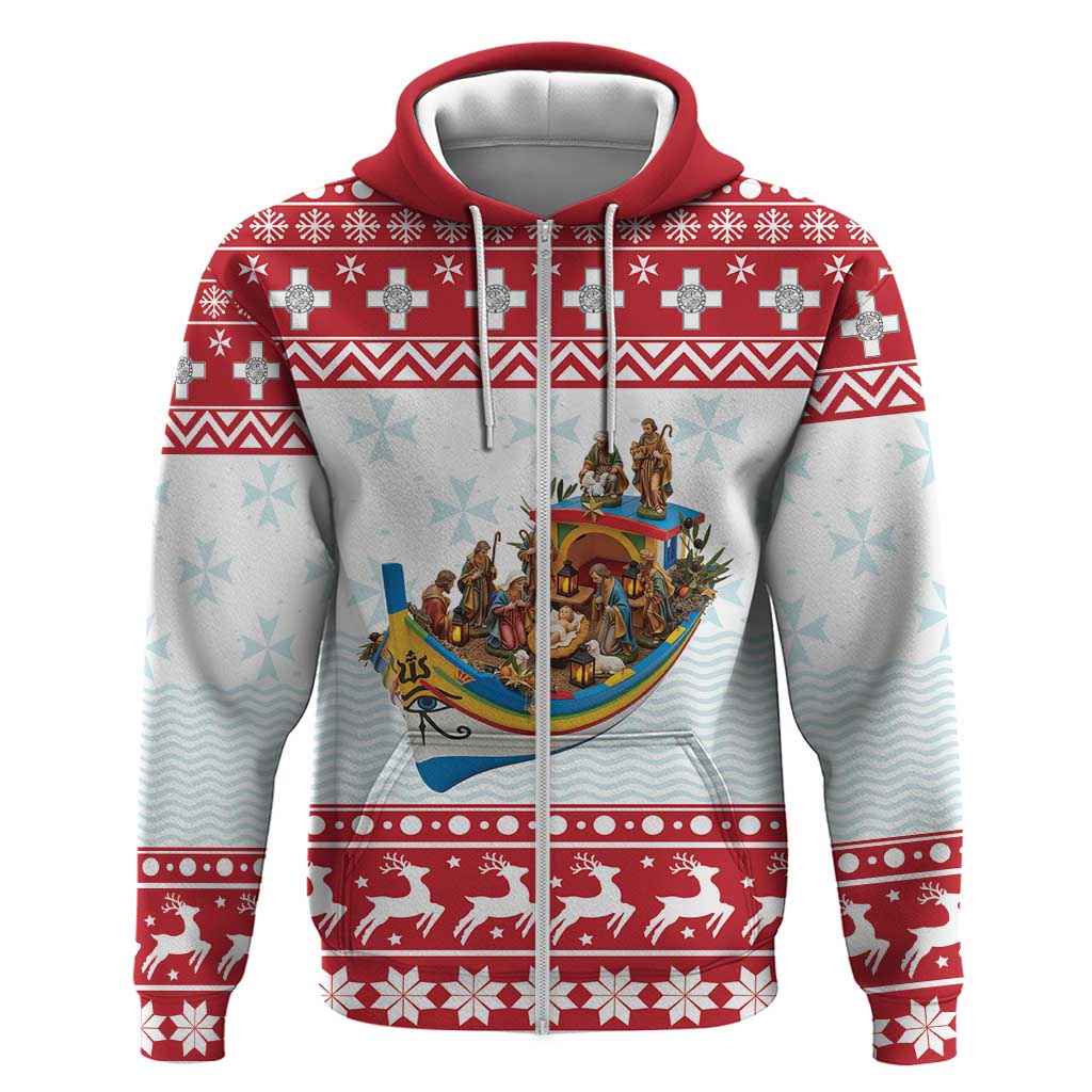 Malta Christmas Hoodie Presepju Nativity Scene on Luzzu Boat - Wonder Print Shop