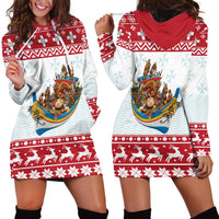 Malta Christmas Hoodie Dress Presepju Nativity Scene on Luzzu Boat - Wonder Print Shop