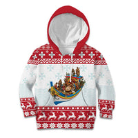 Malta Christmas Kid Hoodie Presepju Nativity Scene on Luzzu Boat - Wonder Print Shop