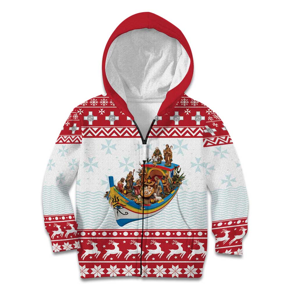 Malta Christmas Kid Hoodie Presepju Nativity Scene on Luzzu Boat - Wonder Print Shop