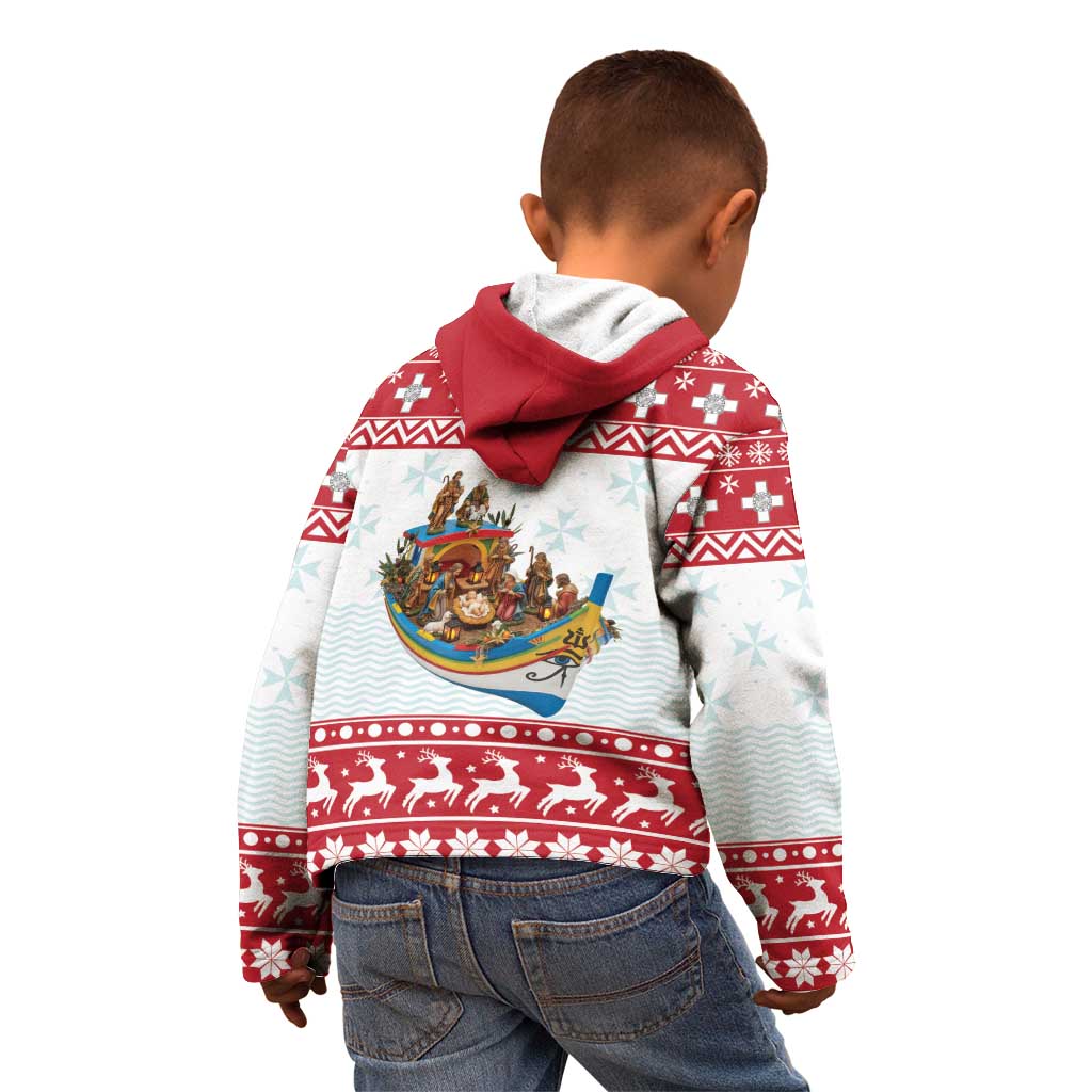 Malta Christmas Kid Hoodie Presepju Nativity Scene on Luzzu Boat - Wonder Print Shop