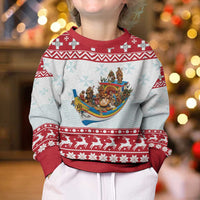 Malta Christmas Kid Ugly Christmas Sweater Presepju Nativity Scene on Luzzu Boat - Wonder Print Shop