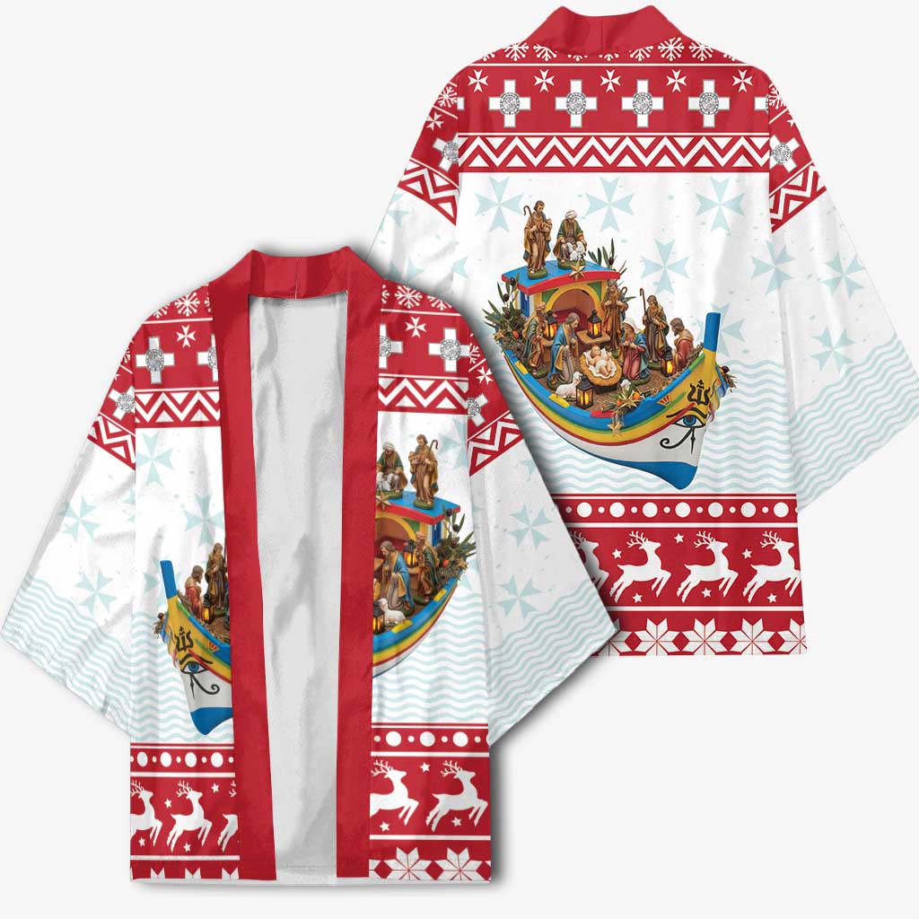 Malta Christmas Kimono Presepju Nativity Scene on Luzzu Boat - Wonder Print Shop