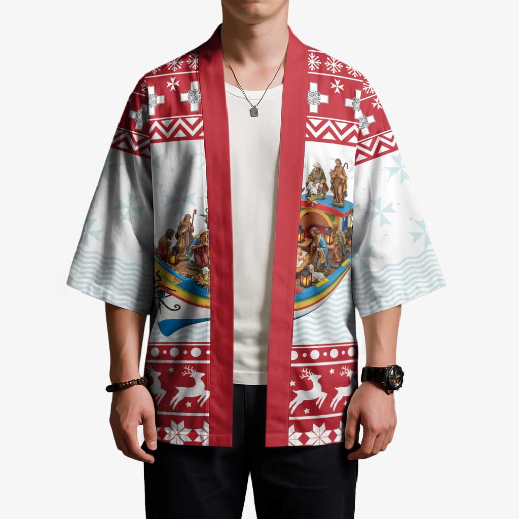 Malta Christmas Kimono Presepju Nativity Scene on Luzzu Boat - Wonder Print Shop