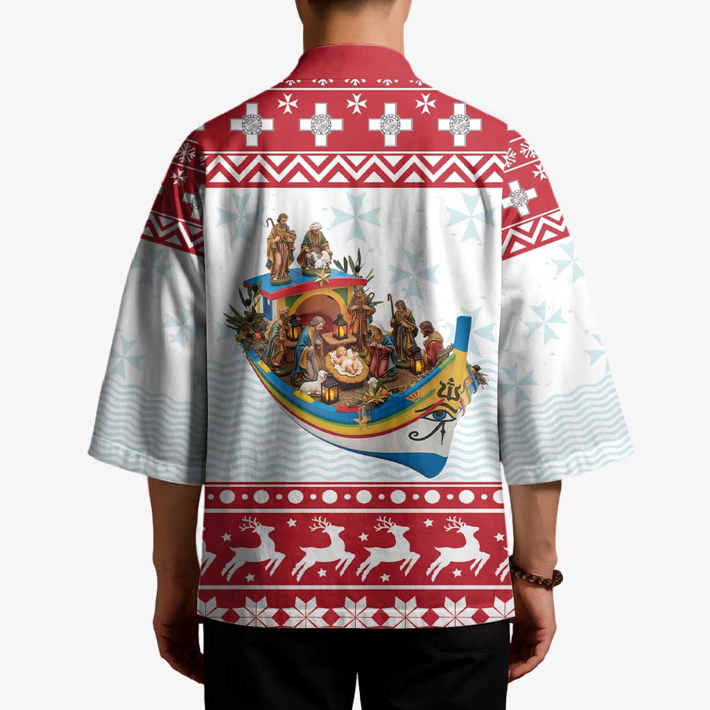 Malta Christmas Kimono Presepju Nativity Scene on Luzzu Boat - Wonder Print Shop