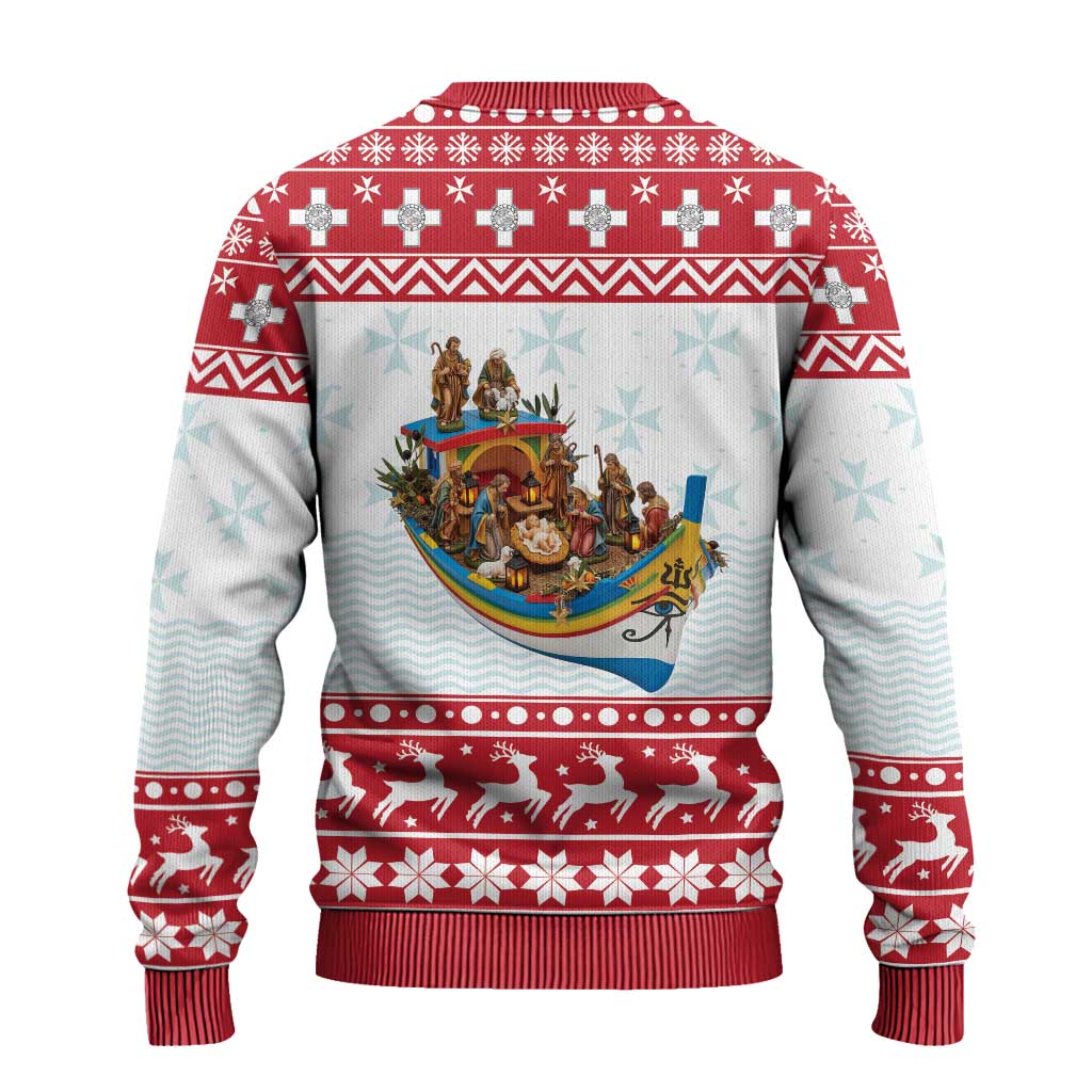 Malta Christmas Ugly Christmas Sweater Presepju Nativity Scene on Luzzu Boat - Wonder Print Shop