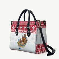 Malta Christmas Leather Bag Presepju Nativity Scene on Luzzu Boat - Wonder Print Shop