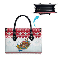 Malta Christmas Leather Bag Presepju Nativity Scene on Luzzu Boat - Wonder Print Shop