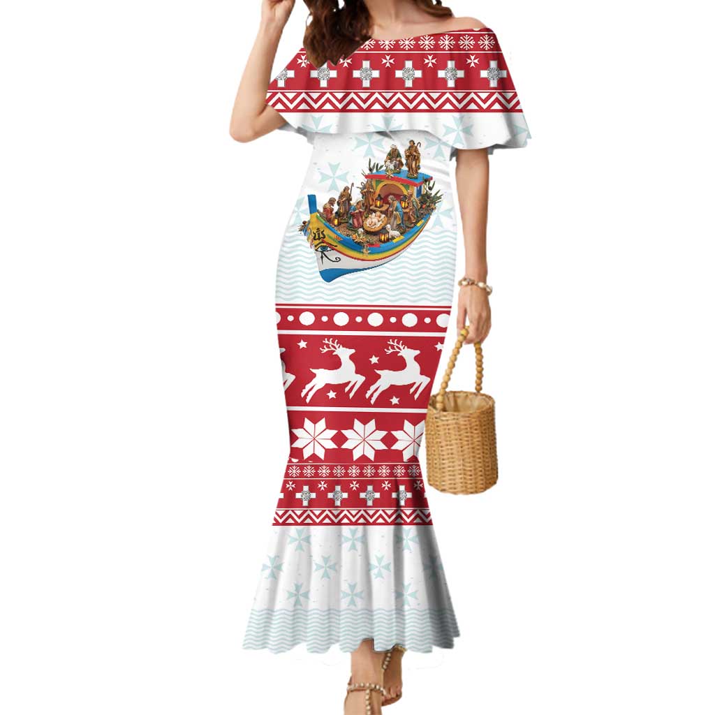Malta Christmas Mermaid Dress Presepju Nativity Scene on Luzzu Boat - Wonder Print Shop
