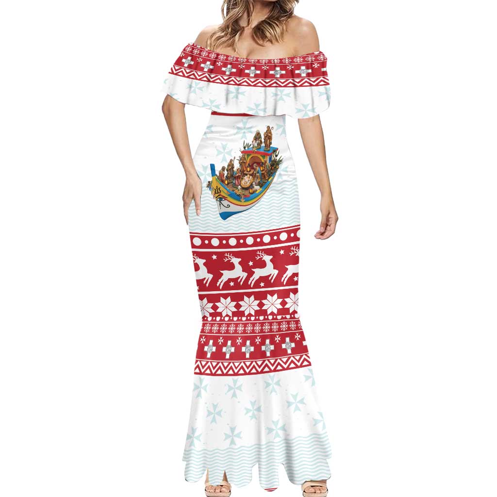 Malta Christmas Mermaid Dress Presepju Nativity Scene on Luzzu Boat - Wonder Print Shop