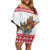 Malta Christmas Off Shoulder Short Dress Presepju Nativity Scene on Luzzu Boat - Wonder Print Shop