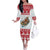 Malta Christmas Off The Shoulder Long Sleeve Dress Presepju Nativity Scene on Luzzu Boat - Wonder Print Shop