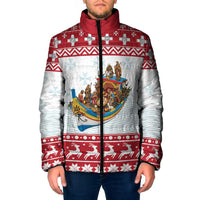 Malta Christmas Padded Jacket Presepju Nativity Scene on Luzzu Boat - Wonder Print Shop