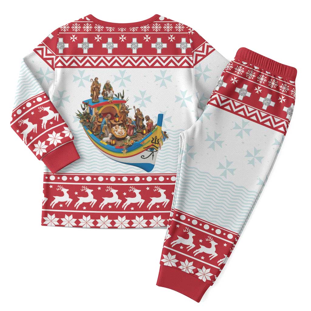 Malta Christmas Pajama Set Presepju Nativity Scene on Luzzu Boat - Wonder Print Shop