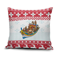 Malta Christmas Pillow Cover Presepju Nativity Scene on Luzzu Boat - Wonder Print Shop