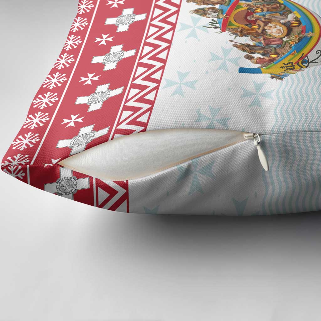 Malta Christmas Pillow Cover Presepju Nativity Scene on Luzzu Boat - Wonder Print Shop