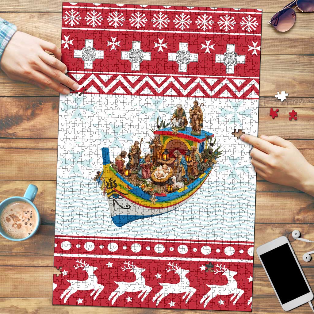 Malta Christmas Puzzle Presepju Nativity Scene on Luzzu Boat - Wonder Print Shop